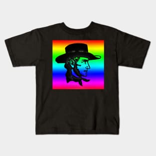 Western Era - Cowboy with Hat and Neckerchief Kids T-Shirt